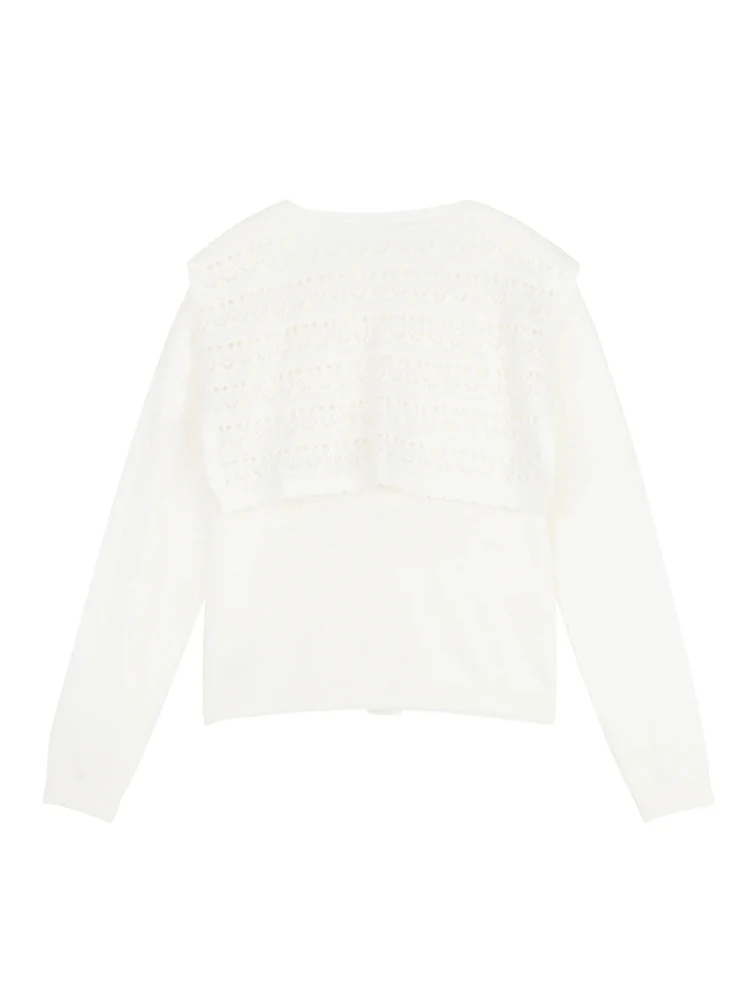 Faionable Long Sve gebreide omslagdoek dames casual Sle ronde Ne Top Agel trendy gebreide kleding voor het herfstseizoen