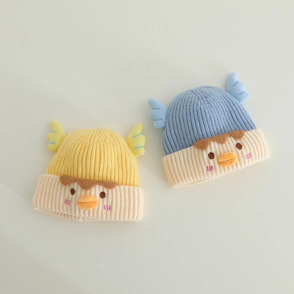 

Новый вязаный пуловер, ветрозащитная теплая шапка-бини, холодостойкая вязаная шапка с милой птицей, От 0 до 3 лет