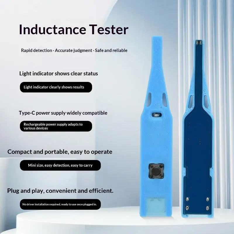 DM76 DC5V Inductor Tester 5 Pieces Portable Inductance Fault Tester for Industrial Circuit Board Maintenance