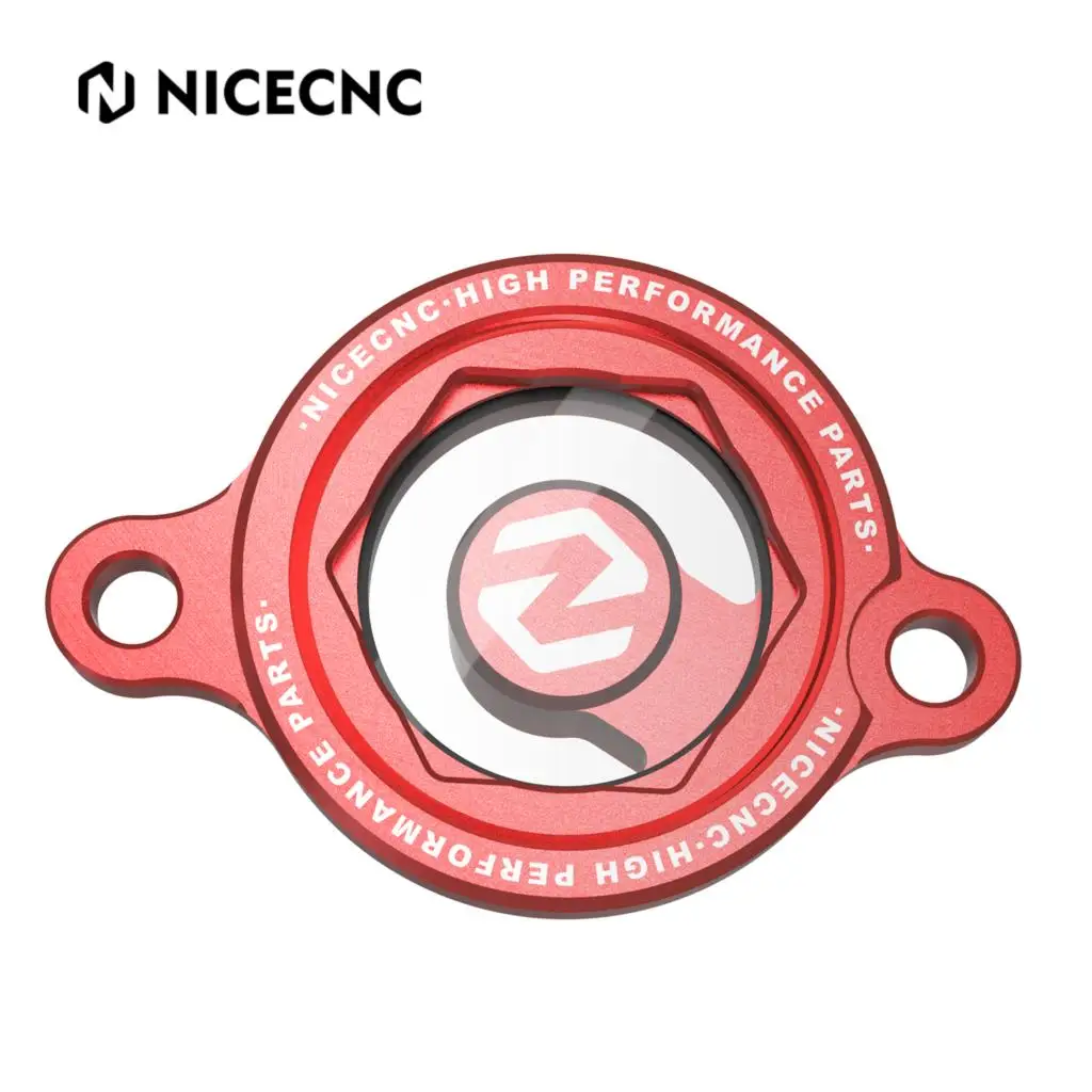 NICECNC For Honda CRF450L 2019-2020 Transparent Engine Oil Filter Cover Cap CRF250R CRF450R CRF450X CRF250RX CRF450RX 2019-2025