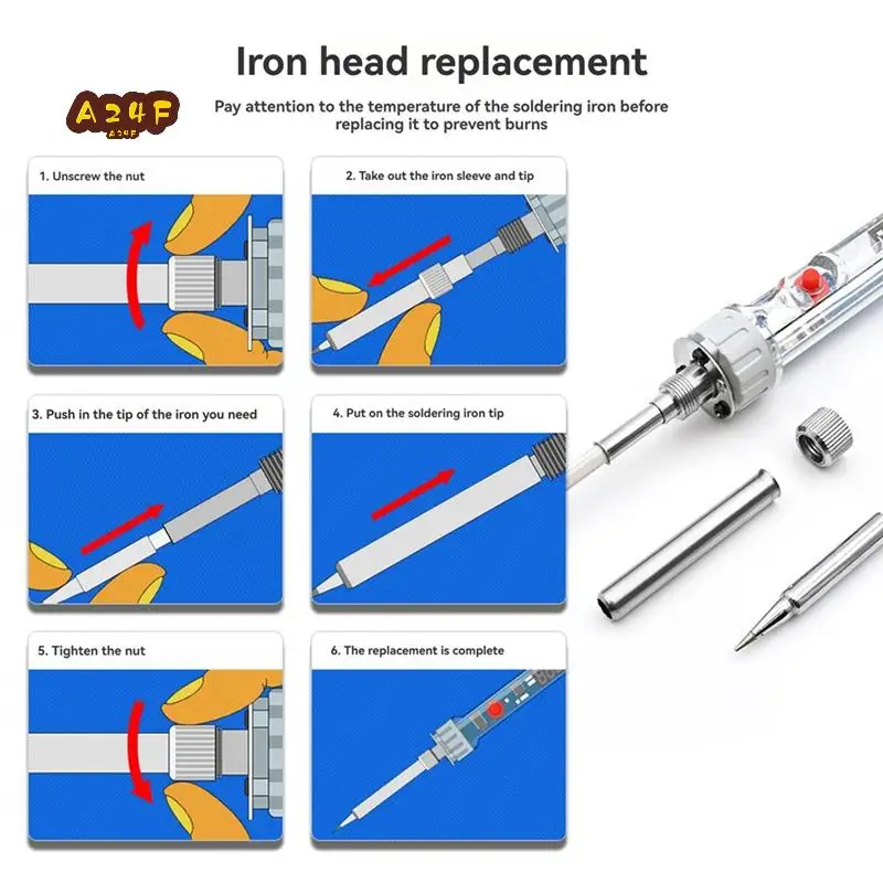 

Электрический паяльник A24F-90W P907, регулируемая температура, ЖК-цифровой дисплей с переключателем, сварочные инструменты для ремонта