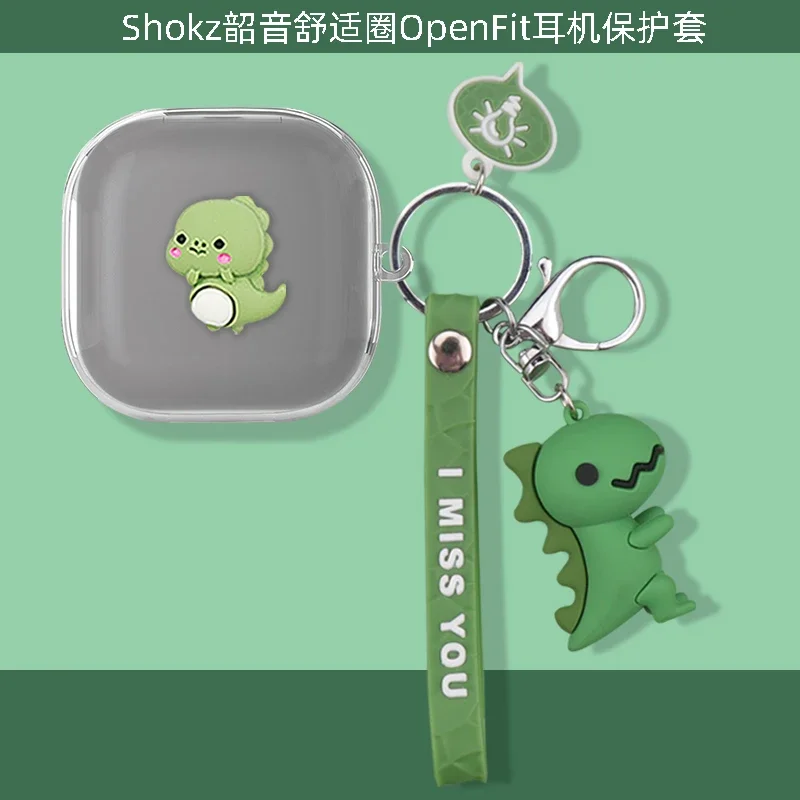 Transparent Case for Shokz OpenFit Air Protective Cover Anti-fall Soft Silicone Wireless Bluetooth Earbuds Carrying