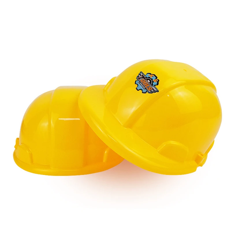 Gorra de ingeniería de plástico para niños, divertido casco de simulación, gorra de ingeniería, casa de juegos, juego de guardería, juguetes de juego de rol