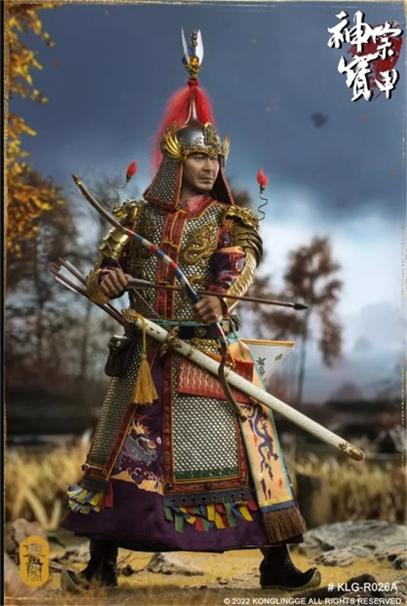 KLG-R026 1/6 Male Soldier Toy Ancient Soldier Ming Dynasty Series Emperor Wanli Ming Shenzong Model 12'' Action Doll In Stock