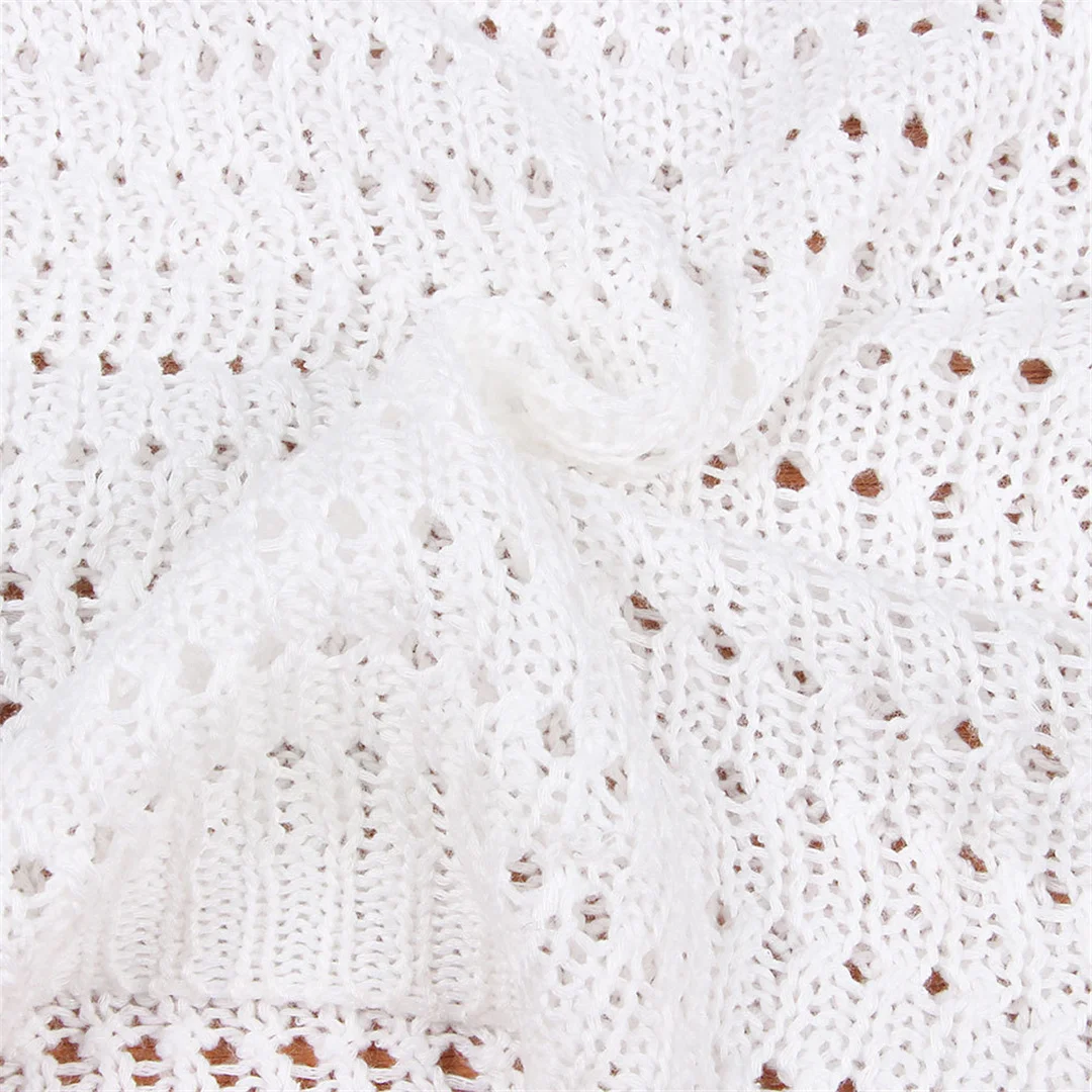 S - XL Gehäkeltes, gestricktes, rückenfreies, tief ausgeschnittenes Tunika-Strandkleid mit Schlitz, Strandkleid, Strandmode, Damen V4014 – Detail 17