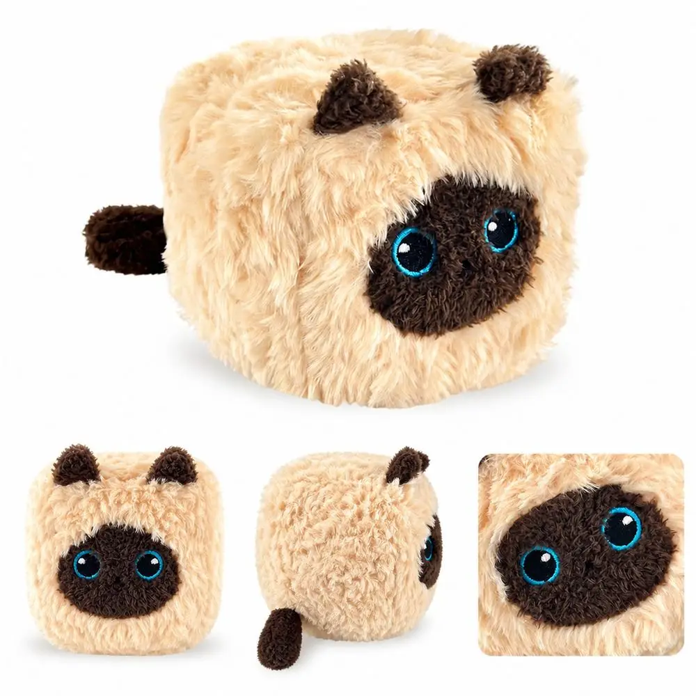 New PP Cotton Siamese Square Cat Shape Soft Fluffy Cat Bread Series Cat Home Decoration