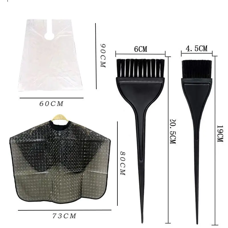 Professional Reusable Hair Dye Kit 1 Set with Bowl Coloring Brushes Ear Covers for DIY Home Salon Coloring