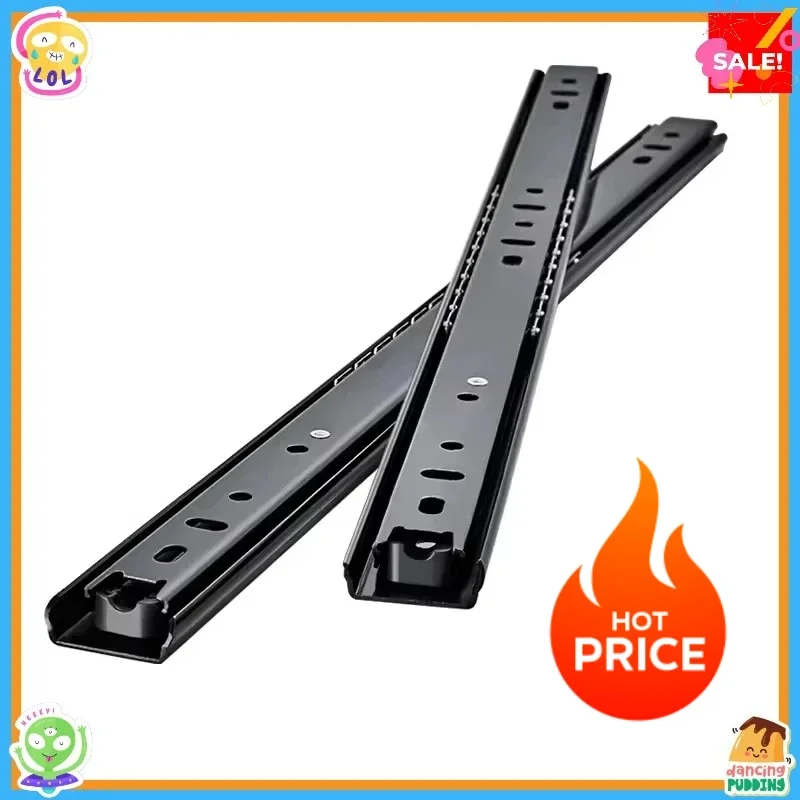 2026 New 8~20 Inch Three-section Drawer Slides - Cold-rolled Steel Drawer Tracks Smooth Closing Slides for Cabinet Furniture.