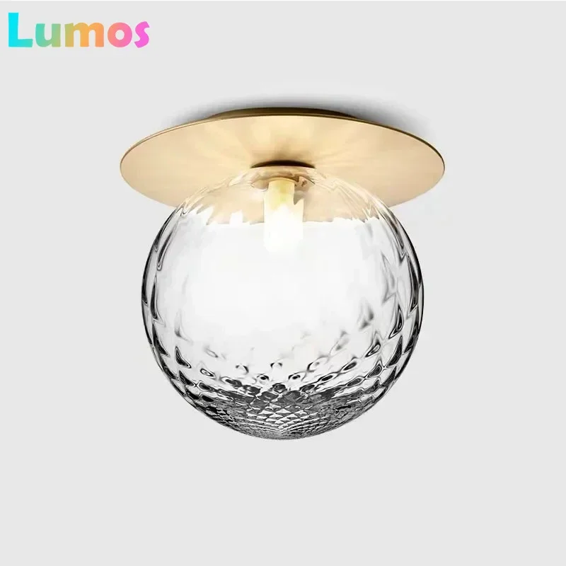 

Modern Glass Ball Ceiling Light Fixture Bedroom Room Small Lamp Hallway Stairs Aisel Home Lighting Colgantes