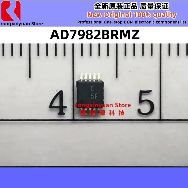 1-5Pcs AD7982BRMZ  Marking: C5F MSOP-10  AD7982BRMZRL7 AD7982 18-Bit, 1 MSPS PulSAR 7.0 mW Original New 100% quality