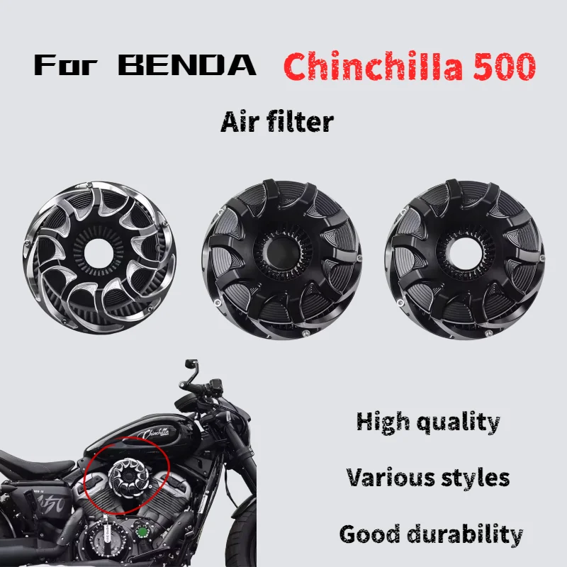 

Для Benda Chinchilla 500, модернизированная прозрачная крышка сцепления, крышка водяного насоса, декоративный воздушный фильтр двигателя, авиационный алюминий