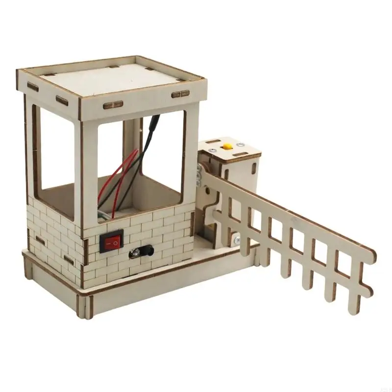 Intelligente Holz Barrier Gate Modell Wissenschaft Projekt Spielzeug Für Kinder Früh Lernen Pädagogische Handwerk A2UB