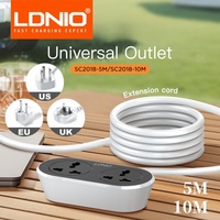 LDNIO Extension Cable Multi Tap 10M 5M Power Strip UK US EU Plug Universal Socket Electric Extension European Power Cord Adapter