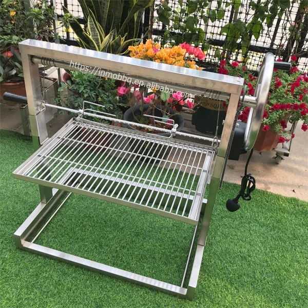 Electric Rotisserie Kit - Premium Adjustable Height Spit System for Argentinian Grills (Residential BBQ Accessories)