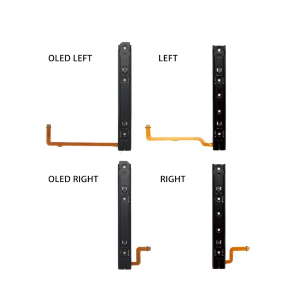 Left Right Slide Rail with Sensor Flex Cable Replacement Slider Bracket for NS Switch OLED Game Console