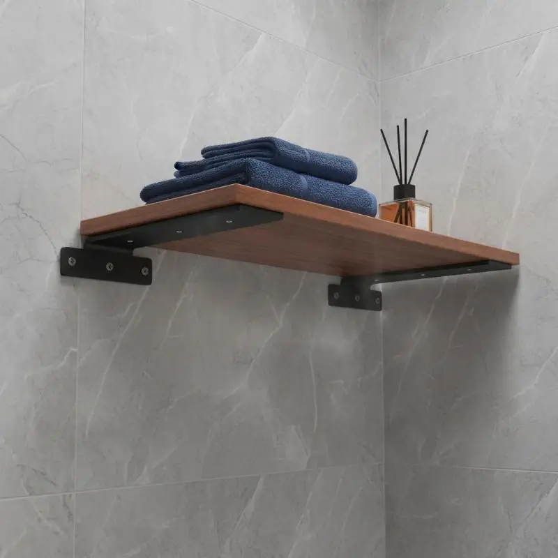 Hidden Heavy Duty Bracket 3mm Thickness Set with Screws for DIY Wall Mounted Floating Shelves Home Improvement