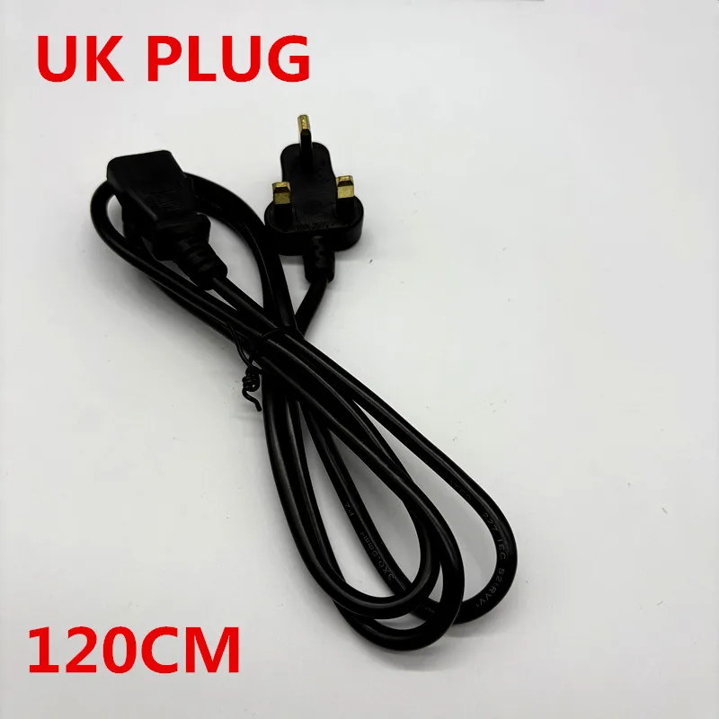 Durable 3-Prong 1.2m EU US AU UK 4Standards AC Power Supply Adapter Cord Cable Lead Charging Line Wires for PC Laptop