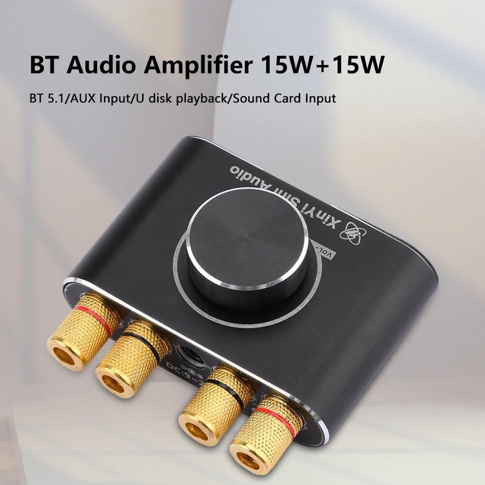 15W Stereo Bluetooth Amplifier Board 12V/24V Speaker Audio Amplification Bluetooth Amplifier X15H AMP Amplificador Home Theater