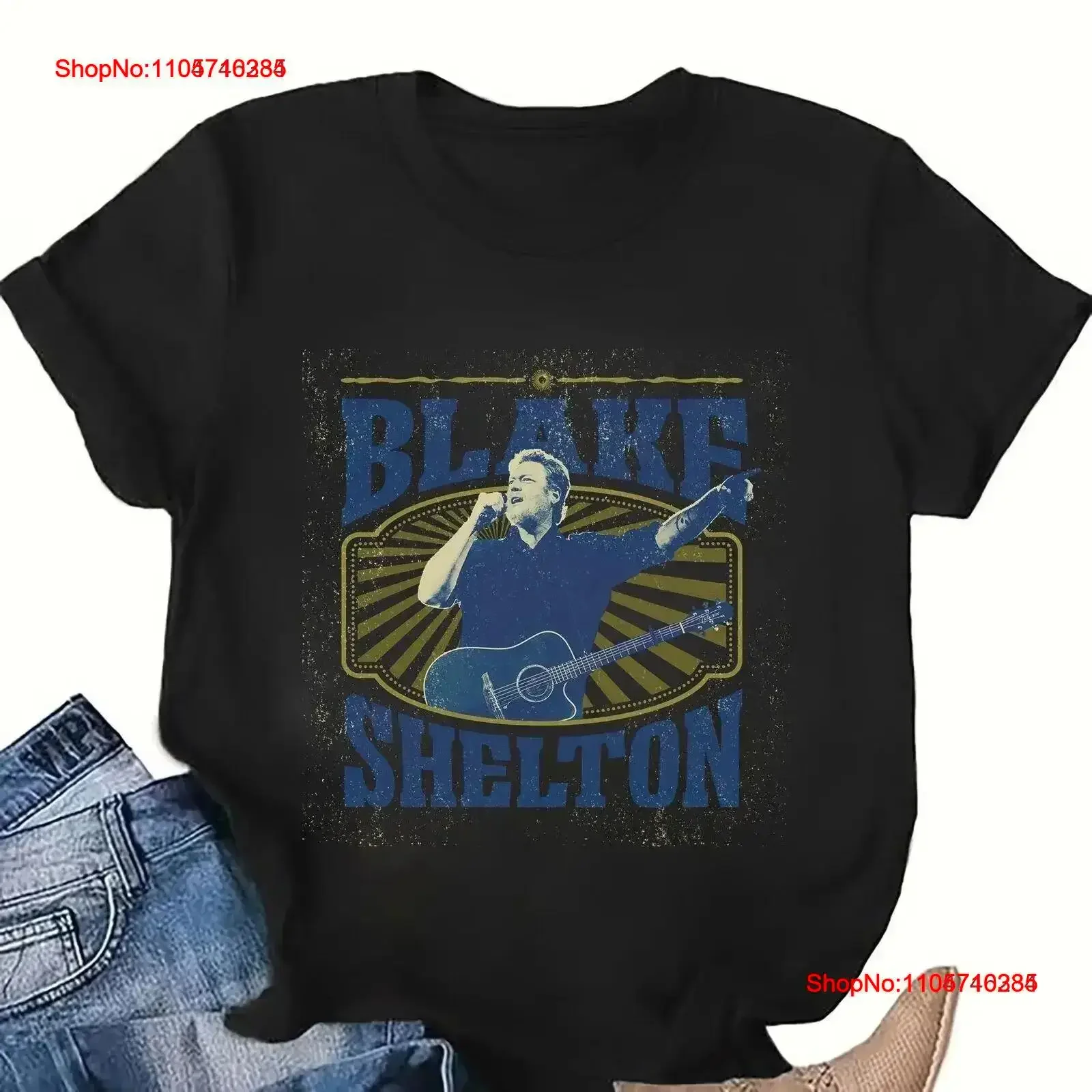 Blake Shelton T Shirt 2025 Tour Fan vintage Washed streetwear Stretched Casual Breathable Top For Everyday Wear vintage Washed