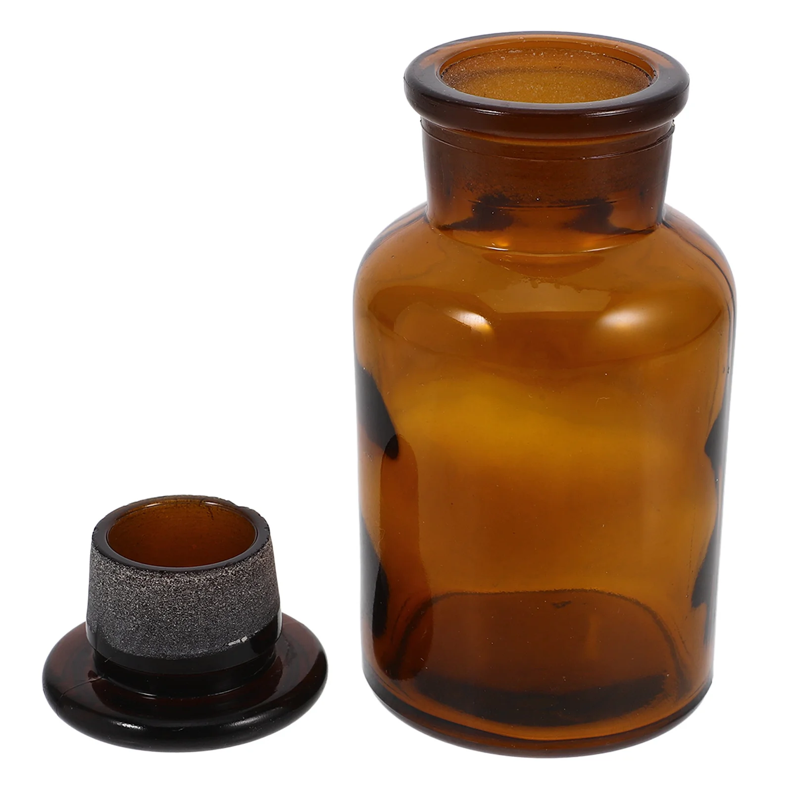 Lab Glass Reagent Bottle Amber Wide Mouth 125Ml Clear Scientific Storage Bottle Uv Protection Chemical Container