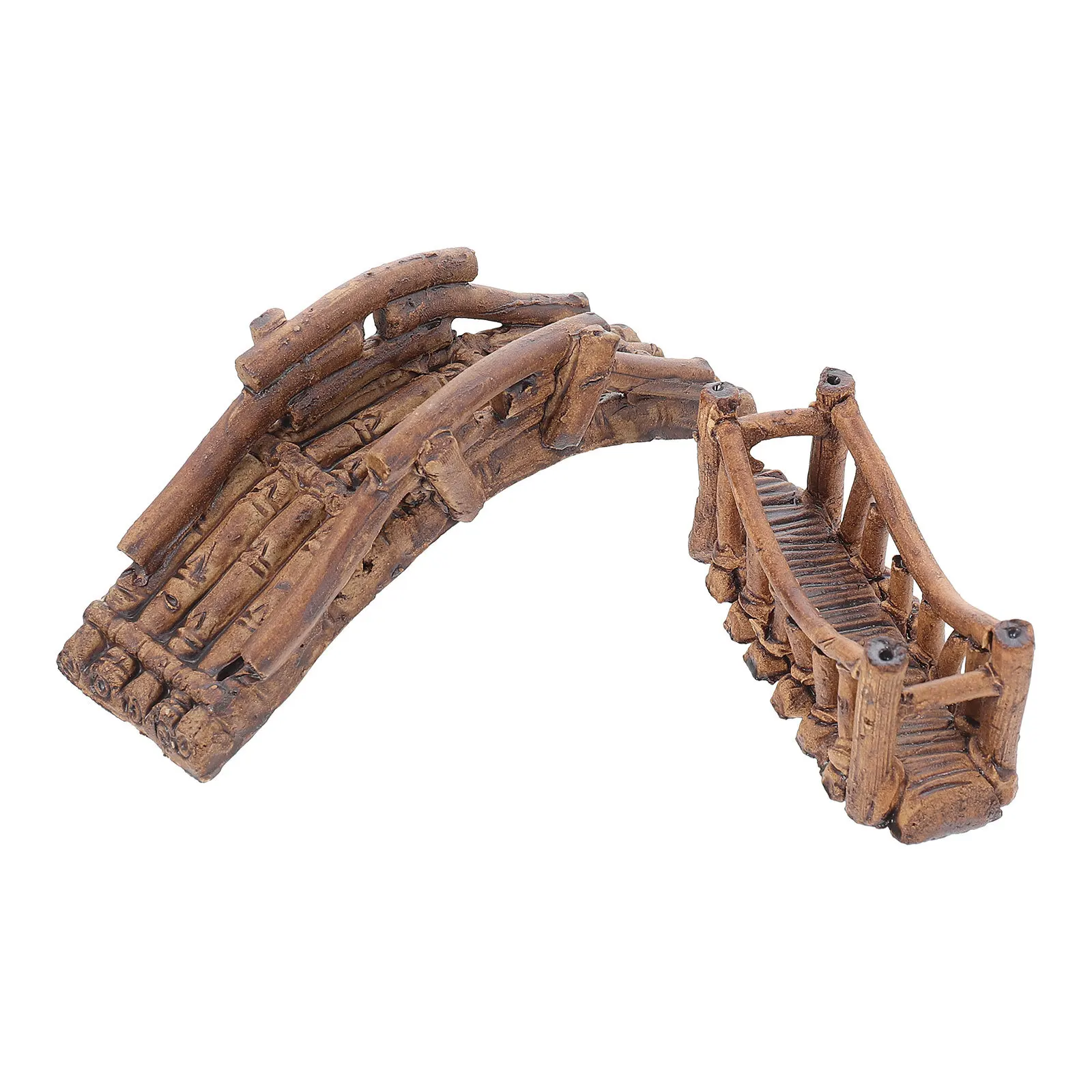 

2Pcs Fish Tank Landscape Decor Ceramic Bridge Aquarium Ornament Durable Turtle Climb Platform Fish Hide Bridge