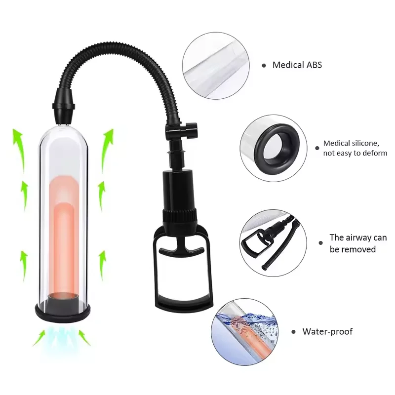 Penispomp Penis Extender Speeltjes voor Mannen Mannelijke Masturbator Vacuümpomp Penisvergroting Enhancer Dick Trainer Massager Ring 18