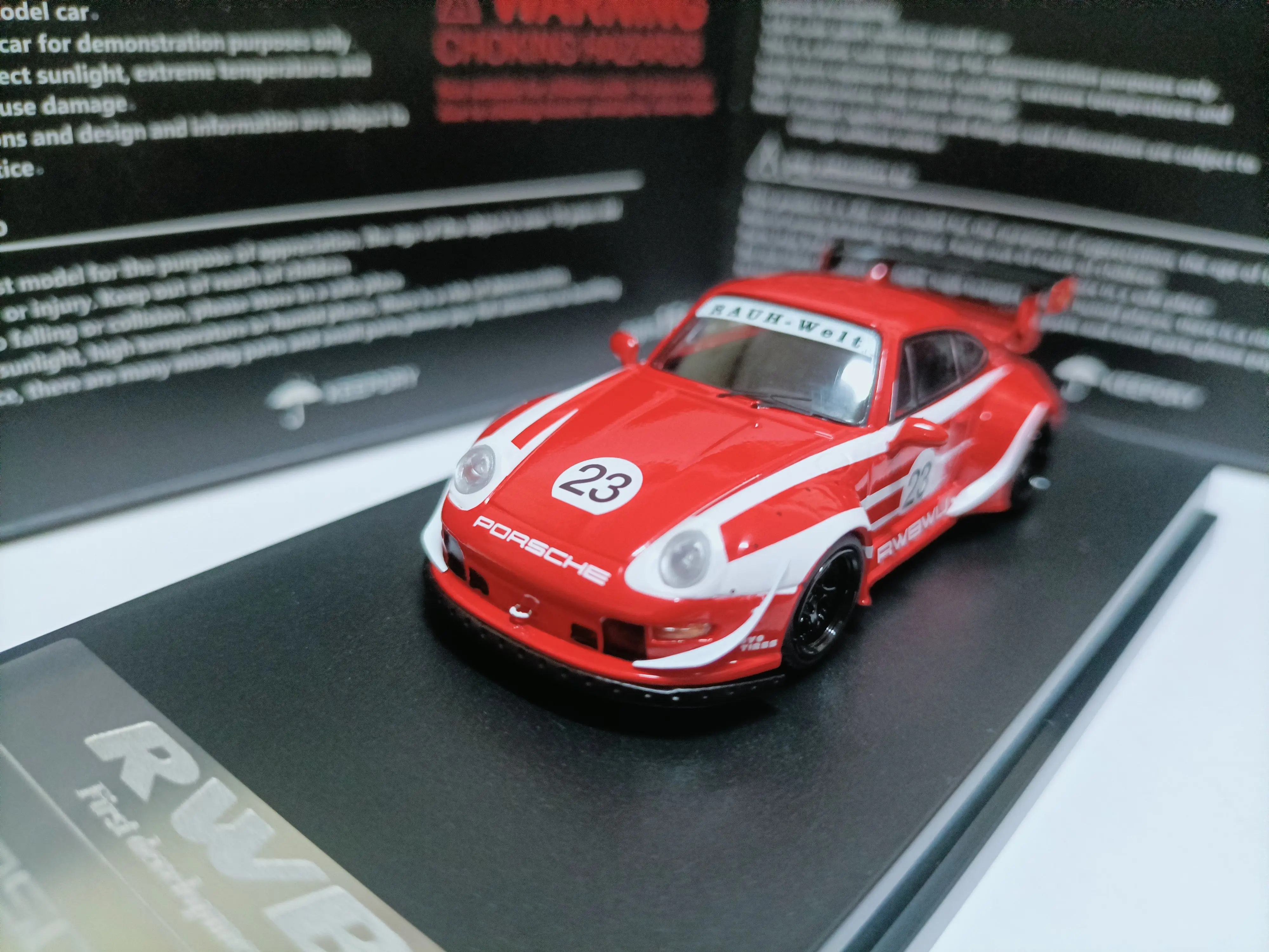 

Diecast 1/64 Scale Porsche Wide-body 911 993 RWB RAUH-Welt WU Alloy Modified Sports Car Model Collectible Toy Gift Display