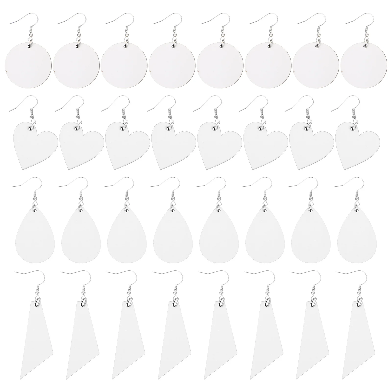 

40Pcs Sublimation Earring Blanks DIY Heat Transfer Earrings Double Sided Printable Blank Pendants Jewelry Making Material