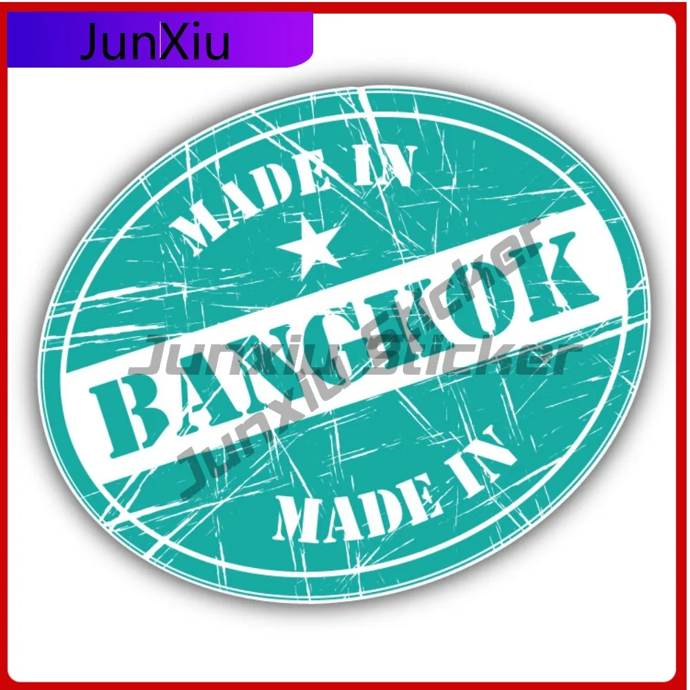 

Made In Bangkok Creative Sticker Travel Stamp Car Decal Bumper Stickers Anime Style Laptop Use For Hel Vehicle Exterior Decor