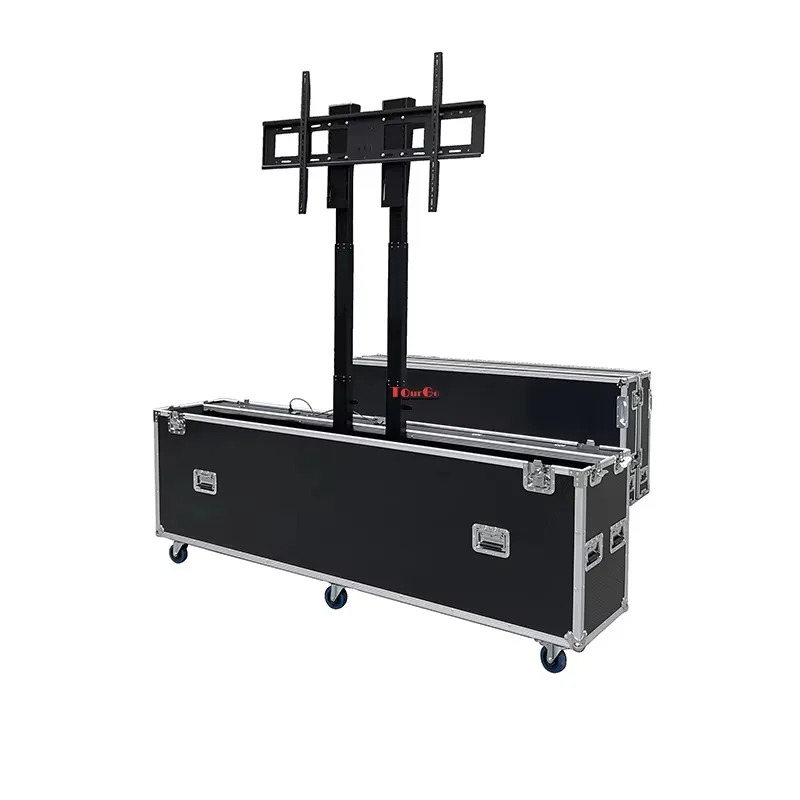 Samsung Display QB98T-B 98'' Motorized Case Pro Riser Electric Lift Flight Case
