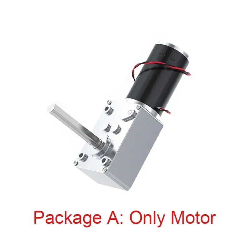 5840-31ZY DC 12V/24V Long shaft 51mm Reduction Worm Gear Motor Large Torque High Power 3-100kg/cm Reversible Self-Locking Enging