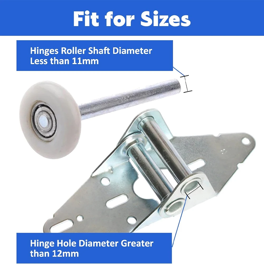 20 قطعة باب المرآب المفصلي الأكمام الدوارة الهادئة 80 مللي متر محامل الدقة الأسطوانة رمح جوانات للبكرات مع سيقان نظيفة