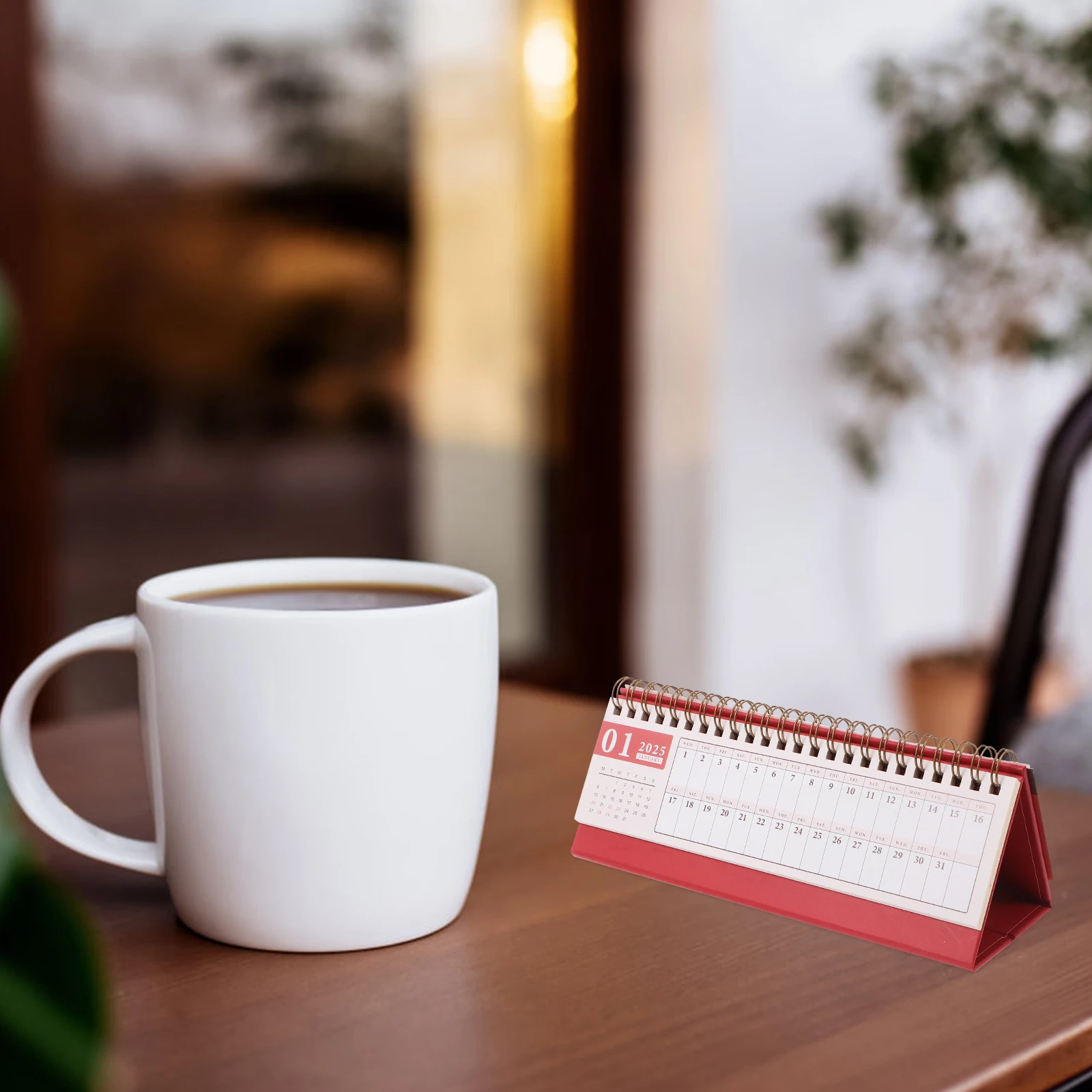 

Mini 2025 Desk Calendar English Horizontal Small Planner Office Desktop Schedule Organizer Memo to-Do List Desktop Decoration