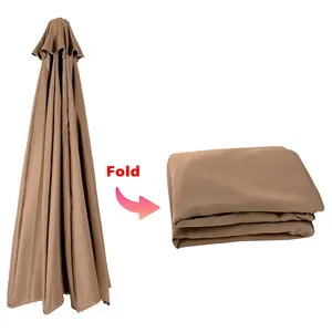2/2.7/3m umbrella replacement cloth without support umbrella Dwaterproof cape Water Para-Sol cloth Dosel Patio Garden Cover 8 Main Sales Word Cover 3M - №3