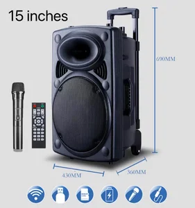 15 Inch Wireless Bluetooth Speaker Outdoor High-Volume Portable Square Dance Subwoofer High-Power Mobile Karaoke Stereo Speaker 8 best sales 15 inch subwoofer - №8