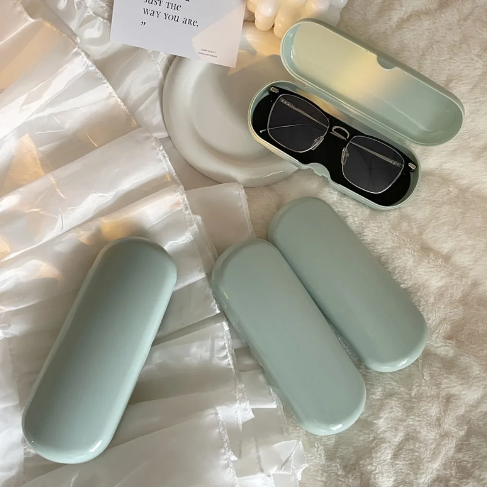 Estuche para Gafas Portátil de Moda, Color Crema, Bonito Estuche para Guardar Gafas de Miopía, Estuche Simple para Gafas de Sol para Estudiantes, para Viajes