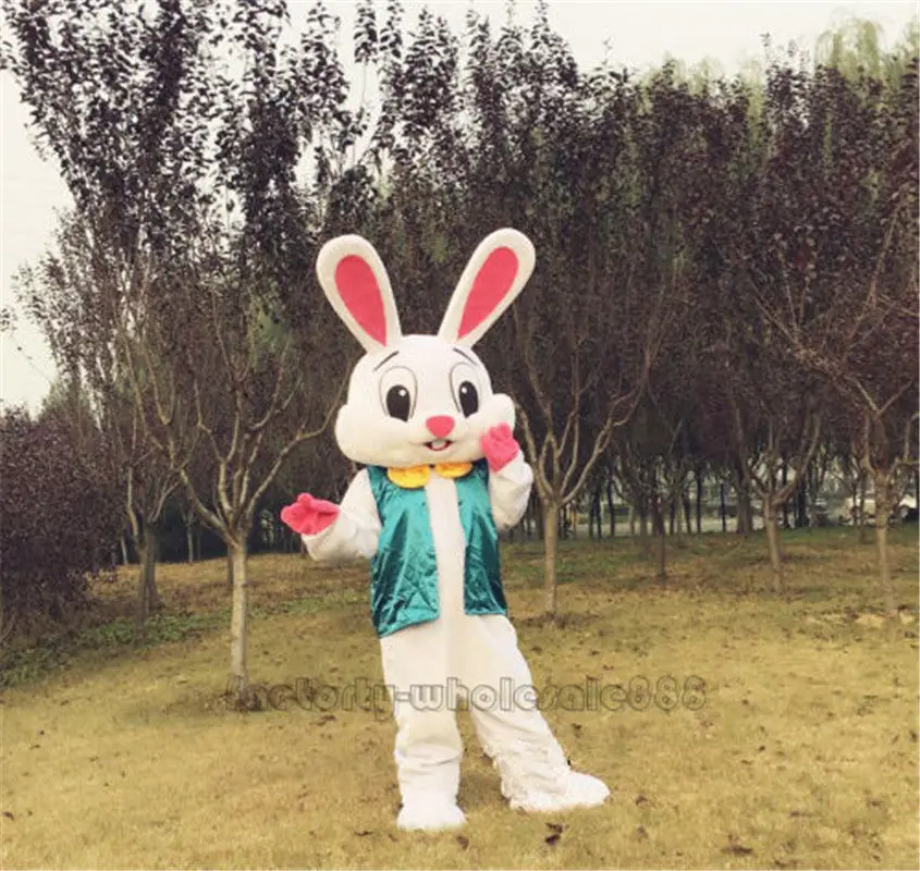 New Adult Halloween Christmas Easter Bunny Mascotte Fancy Cartoon Mascot Costume Plush Fancy Dress Mascot Costume