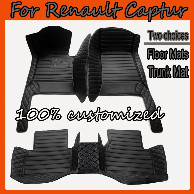 Custom Car floor mats for Renault Captur 2014 2015 2016 2017 auto foot Pads automobile carpet cover