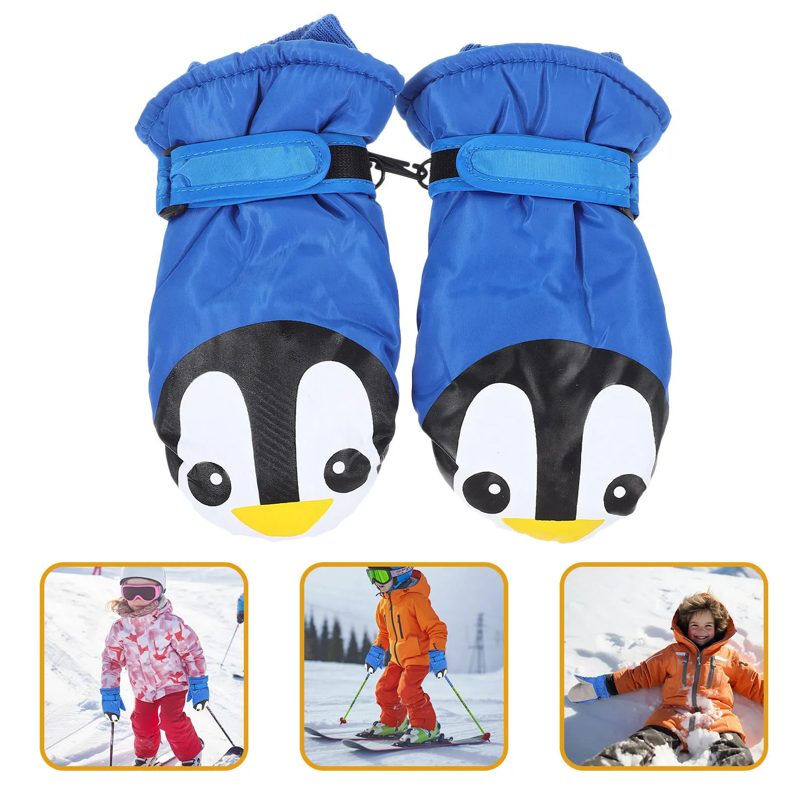 

1 Pair Kids Ski Gloves Waterproof Warm Winter Children Outdoor Mittens For Hiking Snowboarding Mountain Climbing