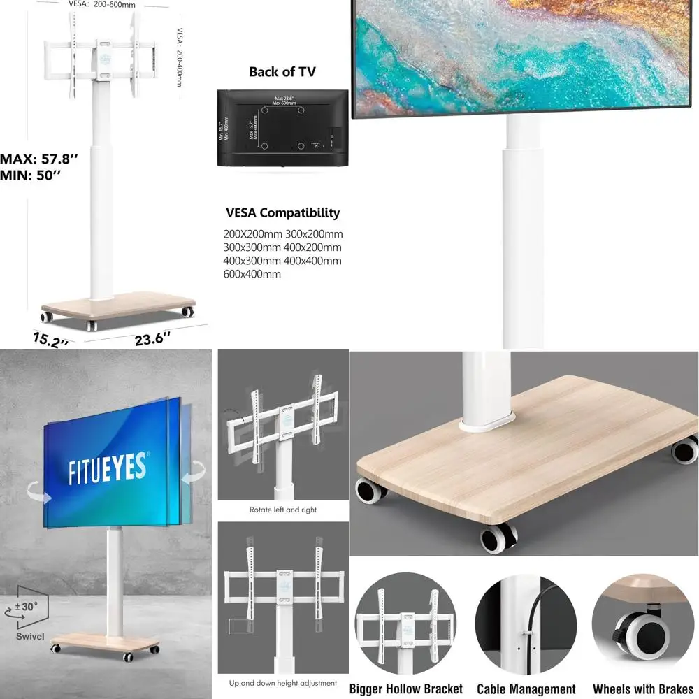 Rolling Tv Stand Fo… - image