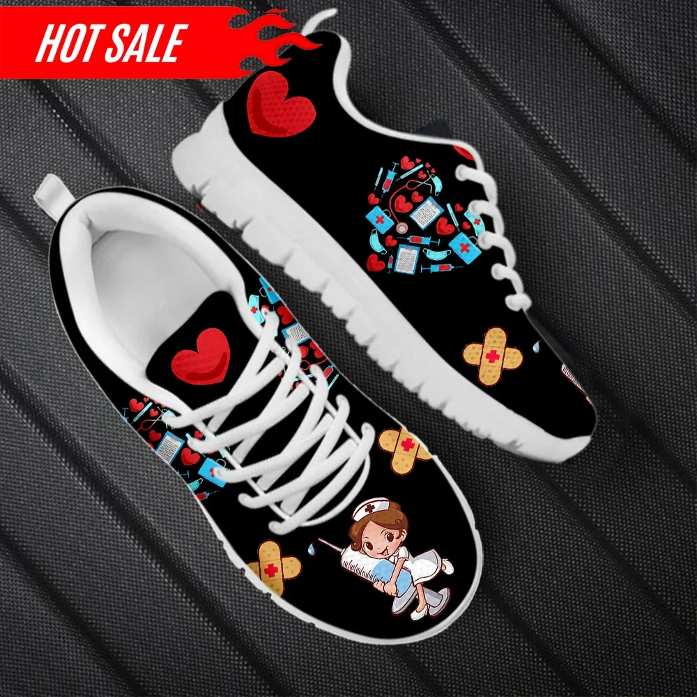 New Nursing Shoes Women's Sneakers Nurse Medical Assistance Print Outdoor Walking Shoes Plus Size enfermera Zapatos