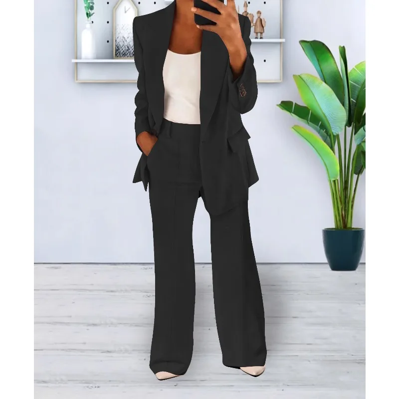 

A New Cross-border High-end Fashionable and Casual Suit for Women Simple Elegant and Stylish Two Piece Sets Womens Outifits Coat