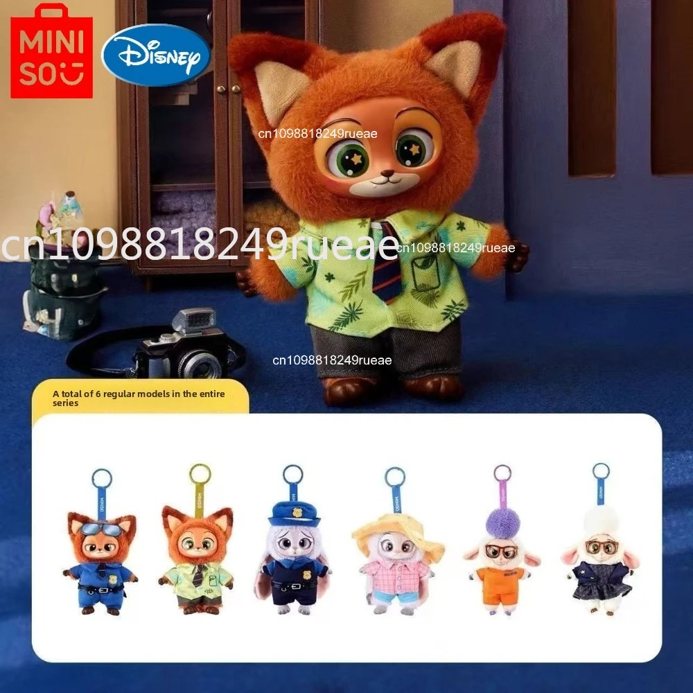 

В наличии MINISO Disney Zootopia Mystery Box: милая виниловая фигурка и плюшевый брелок, коллекционная кукла-игрушка в подарок