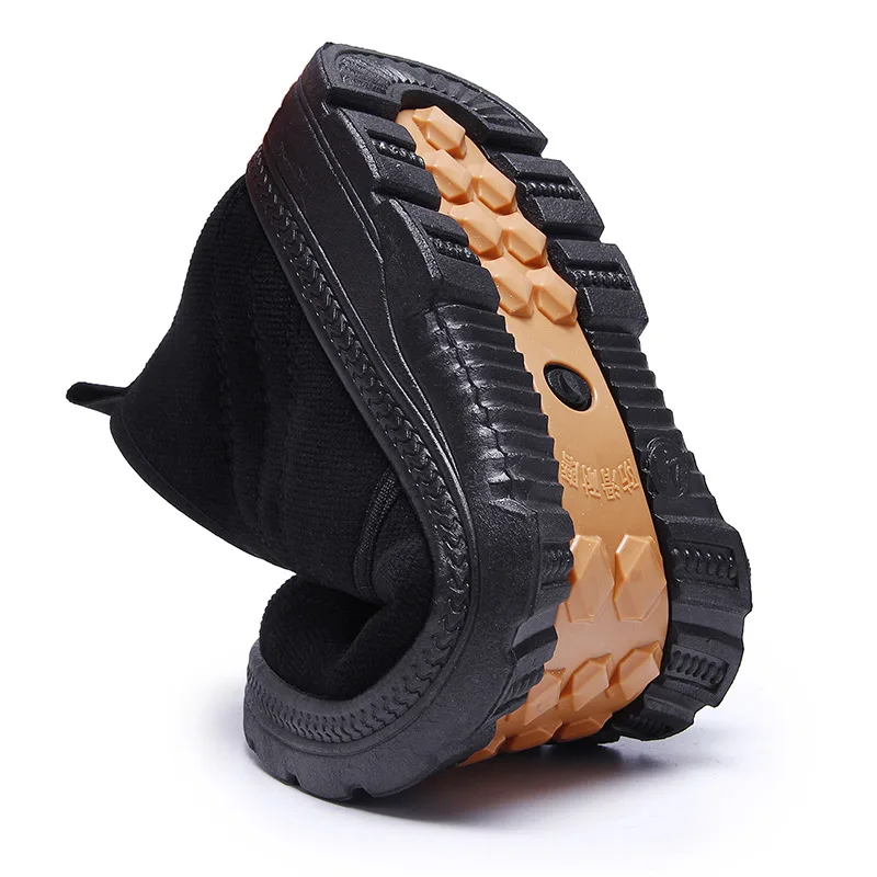 Herren Winterstiefel, Schnürstiefel mit Fleece-Futter, knöchelhohe Stiefeletten, rutschfeste, dicke Sohle, warm, für ältere Herren, lässige Baumwollschuhe. – Detail 11