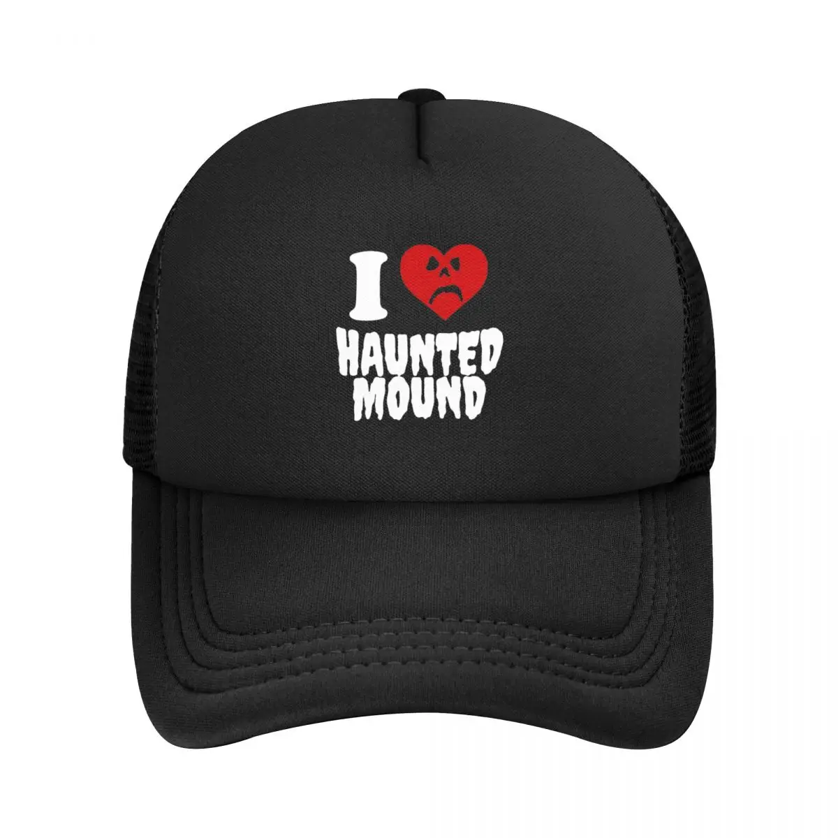 I Love Haunted Mound Sematary Mesh Baseball Caps Adult Trucker Worker Cap Hat Snapback Caps Racing Cap Summer Trucker Hats