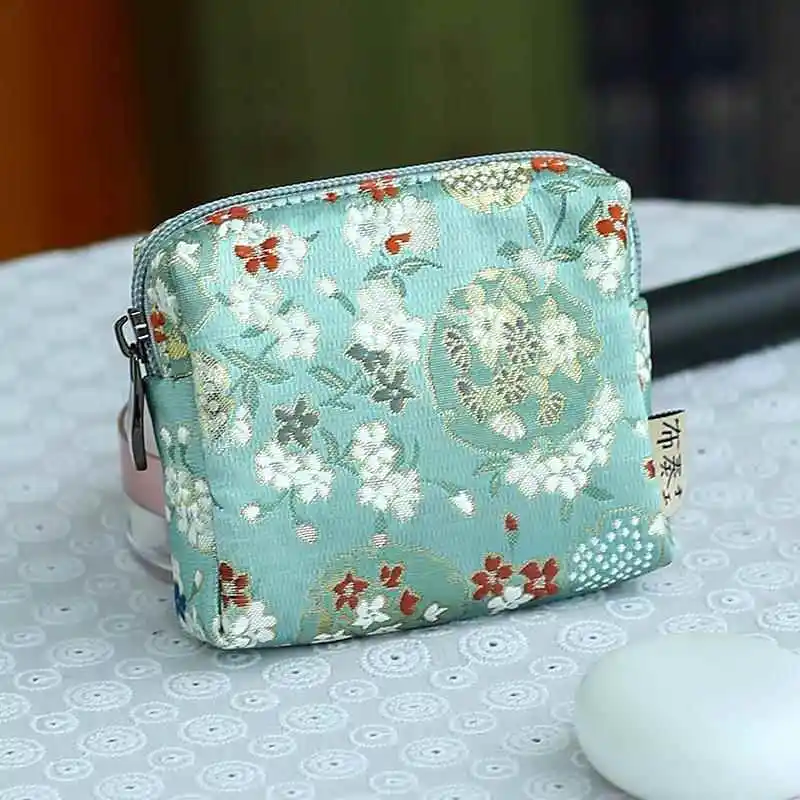 portable-fabric-wallet-key-card-storage-bag-women's-convenient-coin-purse-compact-size-youth-fashion-square-wallet
