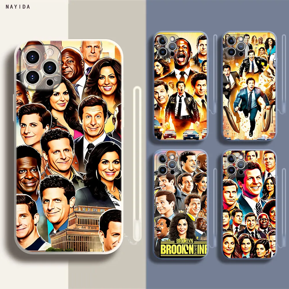 Soft Silicone Phone Case For Apple iPhone 15 14 13 12 11 Pro X XS Max XR Plus Mini Cover Brooklyn Nine