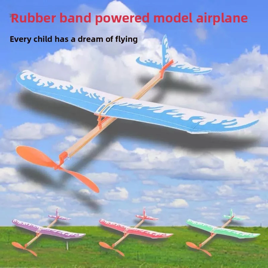 

DIY Rubber Band Airplanes Powered Glider Aircraft Kit Flying Games Play Kids Students Adults Outdoor Sports Activity Toy