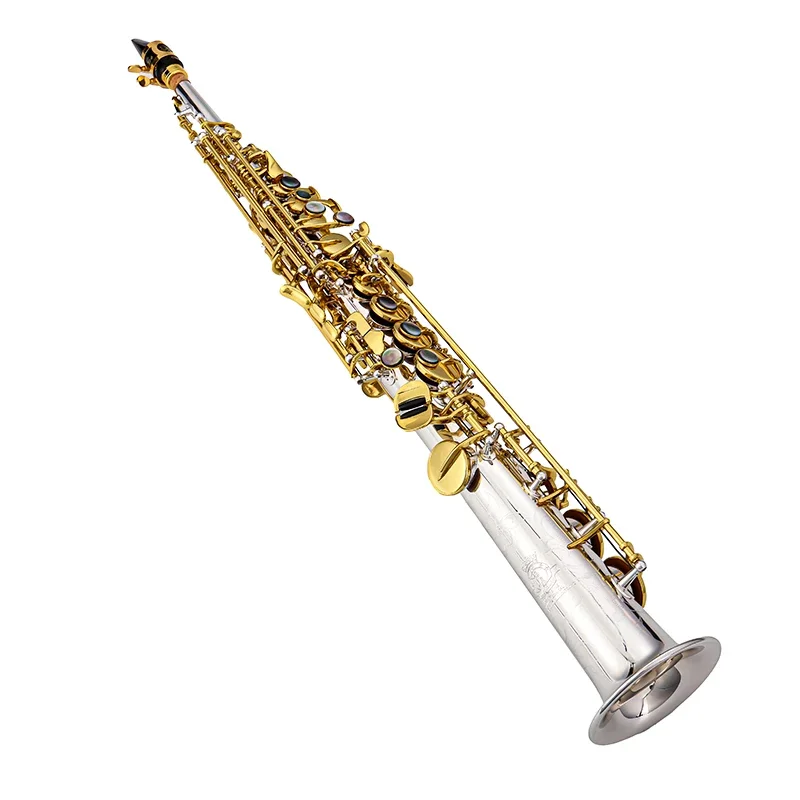 Professional Hand-Made Brass SS-S80 Soprano Saxophone For Orchestra Performance Sound Stability Shipping Free