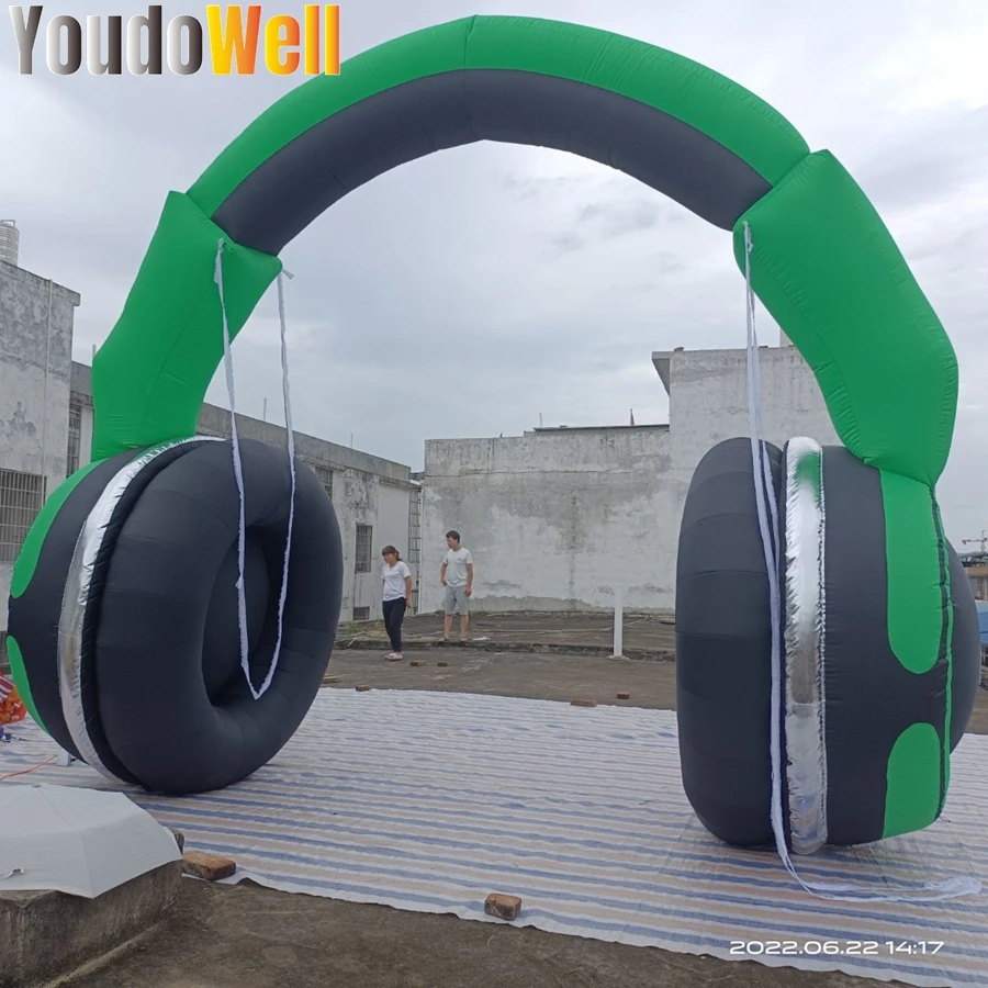 Audio store promotional tools Promotion Inflatable Headset Model Large Inflatable Headphones for musical Festival Decoration